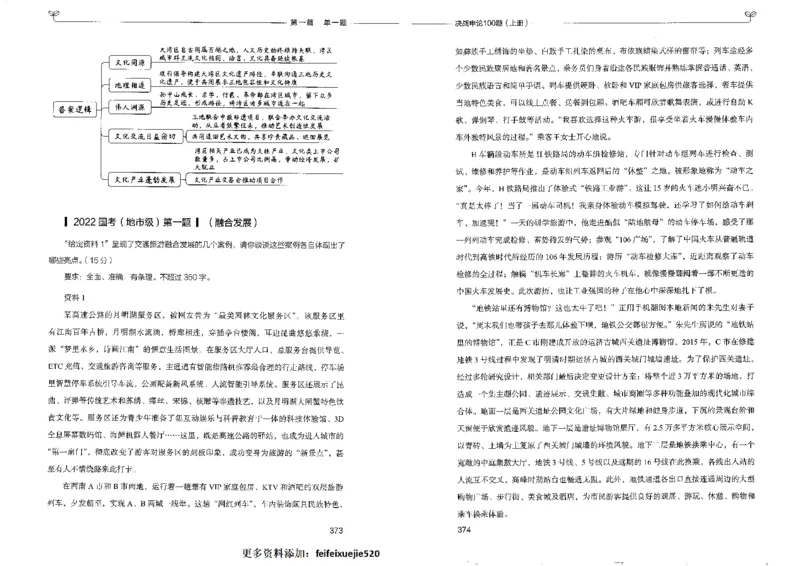 申论100题上册_26吉林考备考资料包_11省考刷题包_05决战申论100题_决战申论100题2022年9月版次