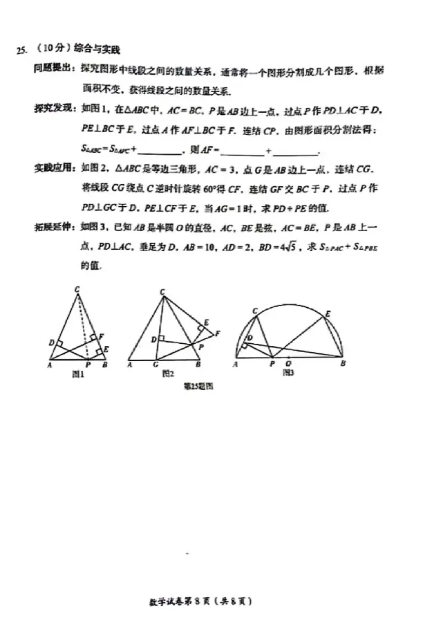 2025达州中考数学真题_2025全国各地《中考真题试卷及答案》_2025达州中考真题及答案