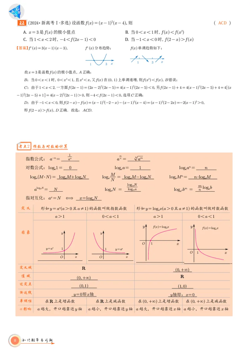 高考数学考前必背公式与练习教师版_2025年6月