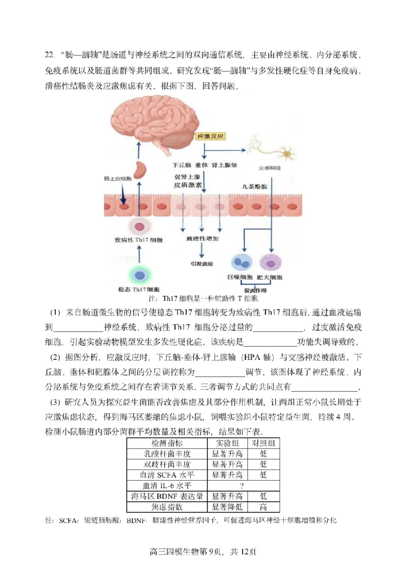 黑龙江省哈尔滨市第三中学校2025届高三第四次模拟考试生物_2025年6月_250602黑龙江省哈尔滨市第三中学校2025届高三第四次模拟考试（全科）