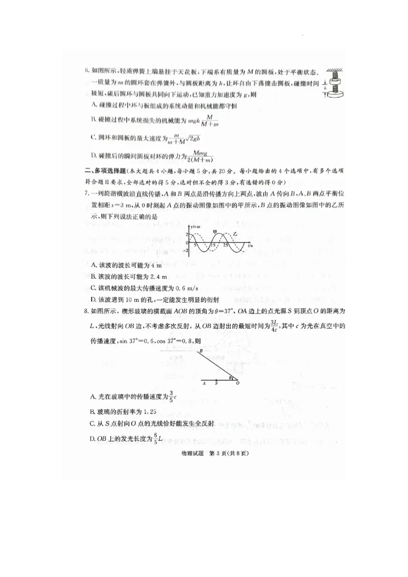 娄底市2023年下学期高三质量检测物理试题_2024届湖南省娄底市高三上学期期末考试_湖南省娄底市2024届高三上学期期末考试物理