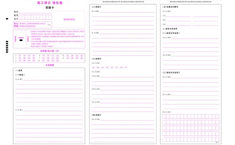 答题卡东北三省精准教学2025年5月高三联考强化卷语文_2025年6月_250601理想树&middot;东北三省精准教学2025年5月高三联考-强化卷（全科）