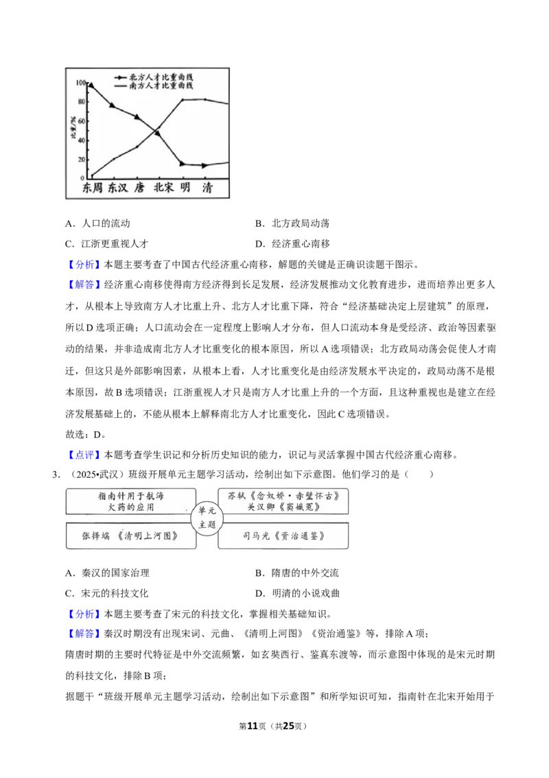 2026年中考历史常考考点专题之宋元时期_162026年中考七科常考考点专题资料_006中考历史常考考点专题