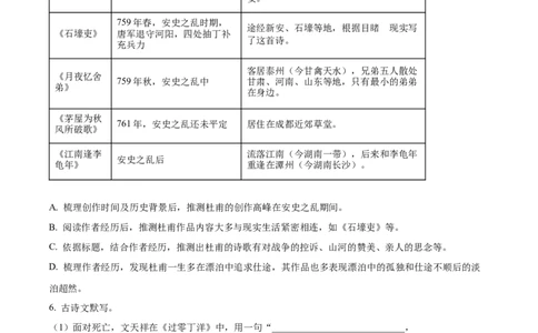 精品解析：2022年湖南省长沙市中考语文真题（原卷版）(1)_中考真题_1.语文中考真题2015-2024年_2022中考语文真题145份20