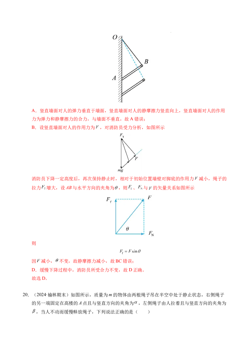 专题08简单的共点力平衡（新高考通用）（解析版）_1多考区联考试卷_0108好题汇编备战2024-2025学年高一物理上学期期末真题分类汇编（新高考通用）