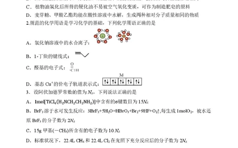 龙东十校联盟2024-2025学年高二下学期期末考试化学+答案_2025年7月_250725黑龙江省&middot;龙东十校联盟2024-2025学年高二下学期期末考试（全科）