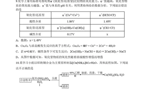 龙东十校联盟2024-2025学年高二下学期期末考试化学+答案_2025年7月_250725黑龙江省&middot;龙东十校联盟2024-2025学年高二下学期期末考试（全科）