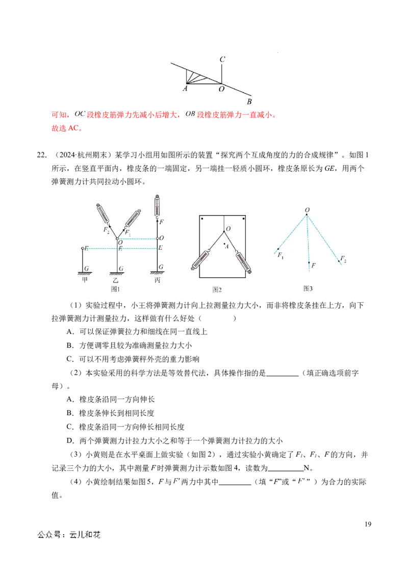 专题07力的合成与分解（新高考通用）（解析版）_1多考区联考试卷_0108好题汇编备战2024-2025学年高一物理上学期期末真题分类汇编（新高考通用）