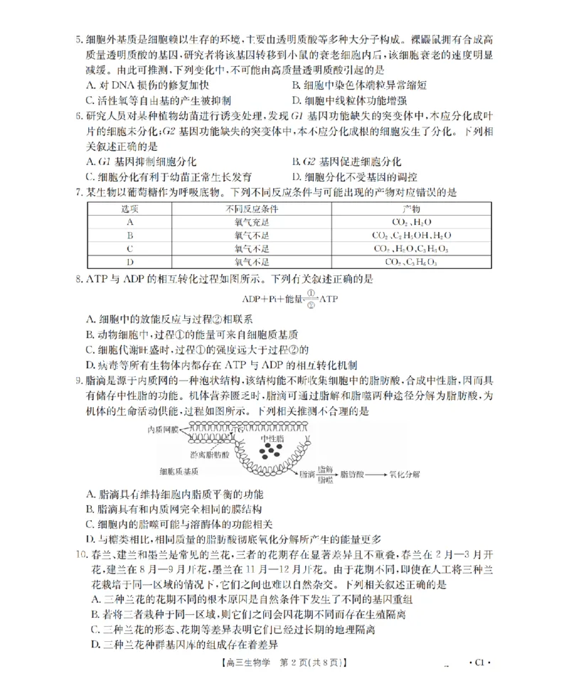 辽宁省2026届高三上学期12月联考（26-162C）生物_2025年12月_251231金太阳&middot;辽宁省2026届高三上学期12月联考（26-162C）（全科）