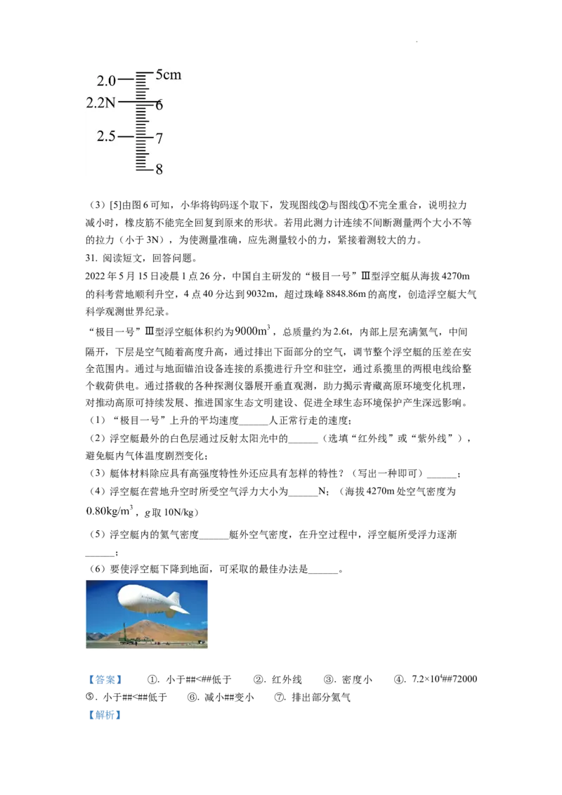 精品解析：2022年江苏省扬州市中考物理真题（解析版）_中考真题_4.物理中考真题2015-2024年_2022中考物理真题128份14