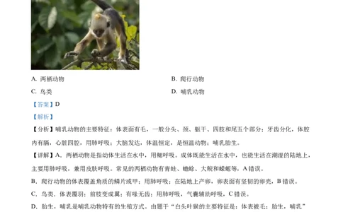 精品解析：2023年广西生物中考真题（解析版）_中考真题_8.生物中考真题2015-2024年_2023年全国中考生物7.20_精品解析：2023年广西生物中考真题