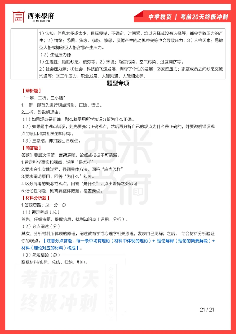 考前20天终极冲刺中学教育知识与能力_4-教培资料-26年最新资料-同步更新_科一科二电子资料合集中小幼（笔记真题知识点汇总等）文件多，按需保存_01西米合集