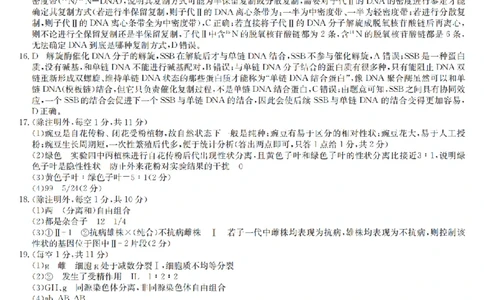 生物答案-洛阳强基联盟高二7月联考_2025年7月_250713河南省洛阳市强基联盟2025年7月高二下学期期末联考（全科）_河南省洛阳市强基联盟2025年7月高二下学期期末联考生物