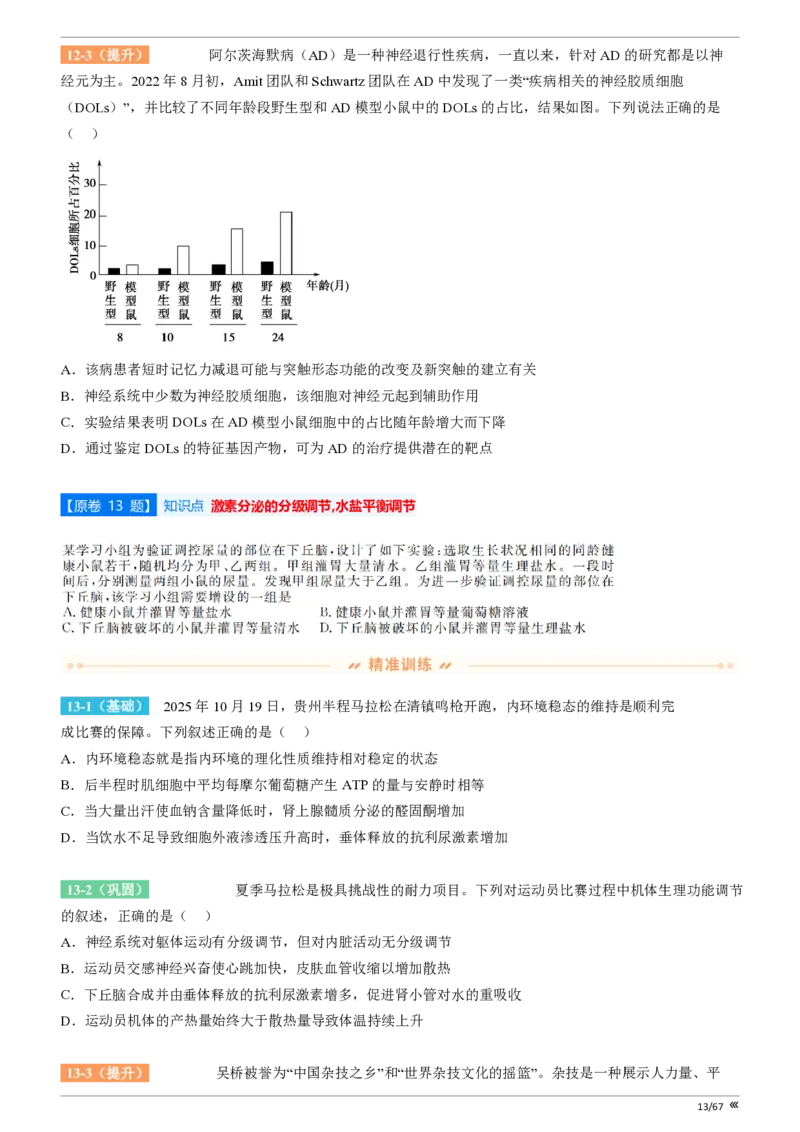 点石联考高三生物巩固卷A卷2025.12-_2025年12月_251221辽宁省点石联考2026届高三上学期12月联考考后巩固卷（全科）_高三生物A卷