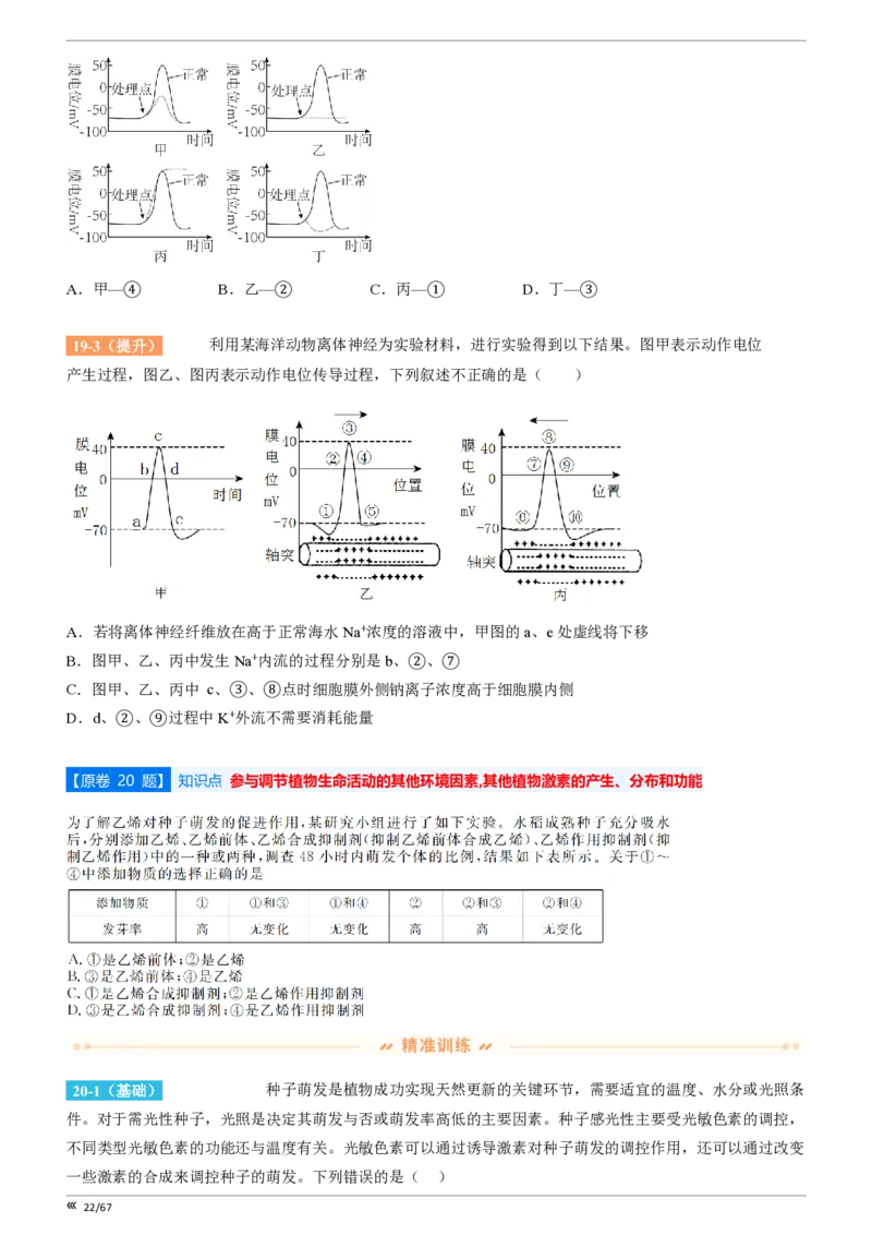点石联考高三生物巩固卷A卷2025.12-_2025年12月_251221辽宁省点石联考2026届高三上学期12月联考考后巩固卷（全科）_高三生物A卷