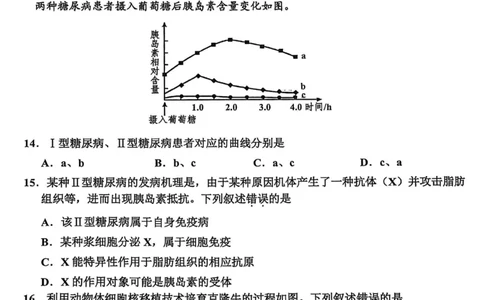 2025年嘉兴市高三基础测试+生物_2025年9月_250920浙江省嘉兴市2025年9月高三基础测试（全科）_浙江省嘉兴市2025年9月高三基础测试生物
