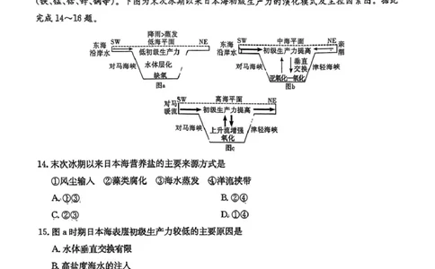 2025届湖南省长沙市第一中学高三下学期模拟（一）地理试题（含答案）_2025年5月_05022025届湖南省长沙市第一中学高三下学期模拟（一）