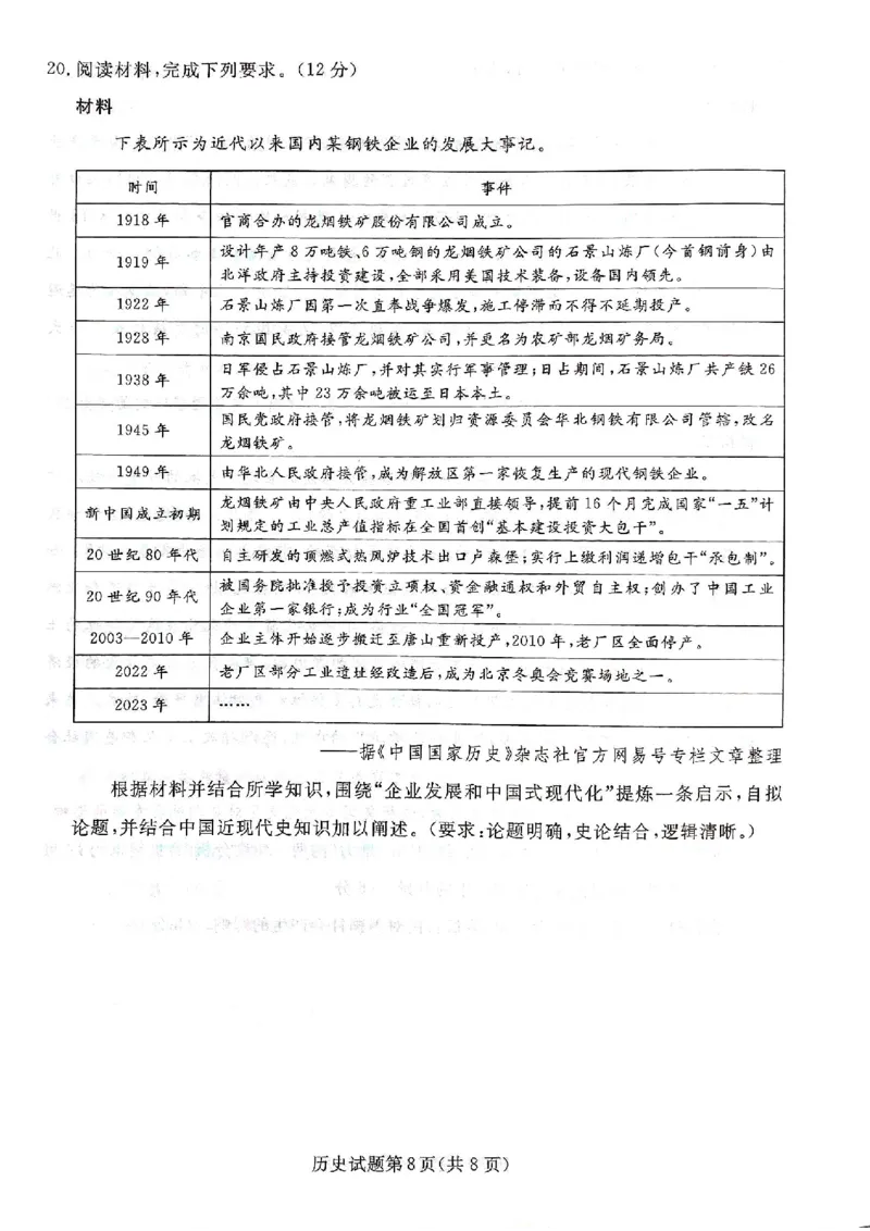 2025年辽宁名校联盟高三历史试卷-3月_2025年3月_250304辽宁名校联盟2025届高三下学期3月联考_辽宁省名校联盟2024-2025学年高三下学期3月份联合考试历史