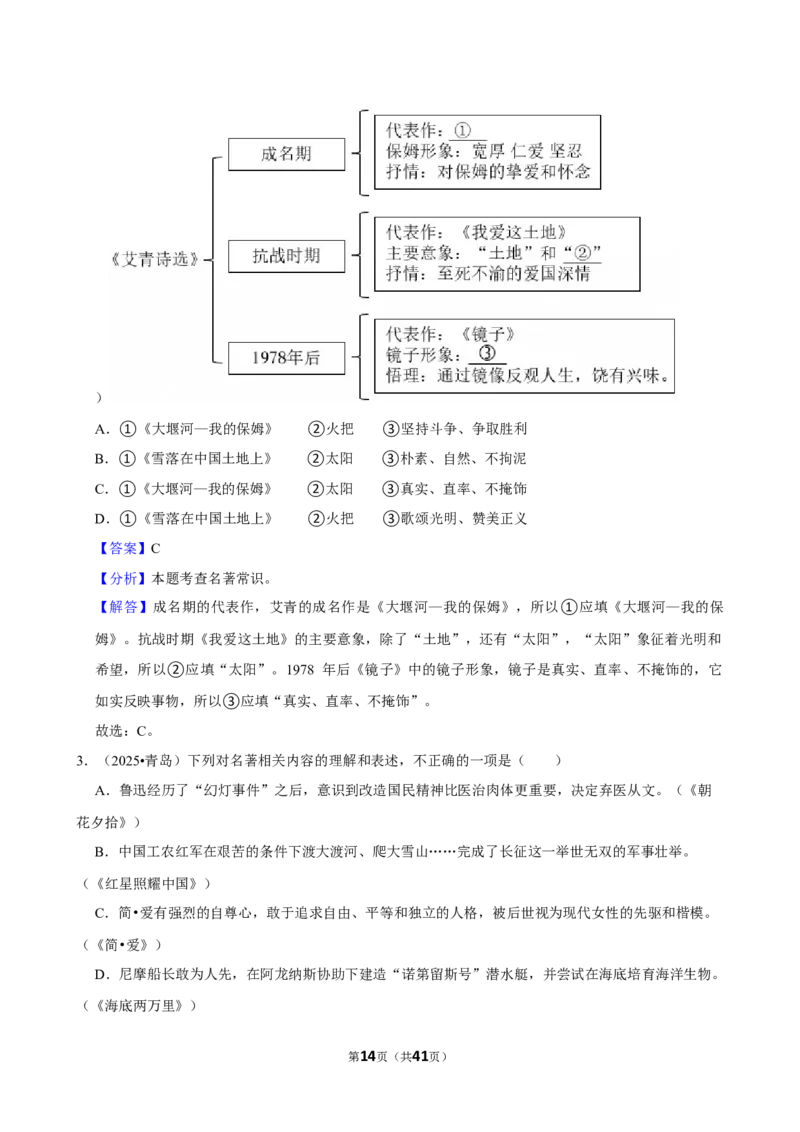 2026年中考语文常考考点专题之整本书阅读_162026年中考七科常考考点专题资料_001中考语文常考考点专题