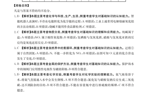 2025年9月29日金太联考2高三化学答案_2025年10月_251012山西陕西金太阳2025年9月高三联考（25-33C）（全科）_2025年9月29日高三金太联考2题卡答案_答案