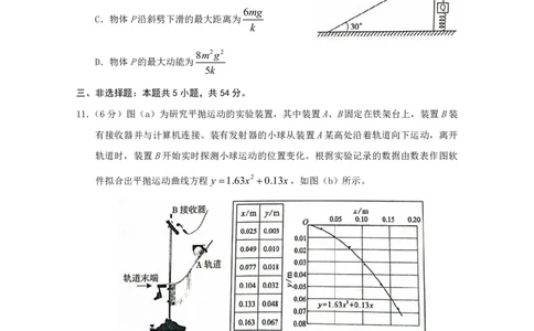 2025年高考综合改革适应性演练（八省联考）物理（陕西）_2025年1月_2501062025年高考综合改革适应性演练（八省联考）