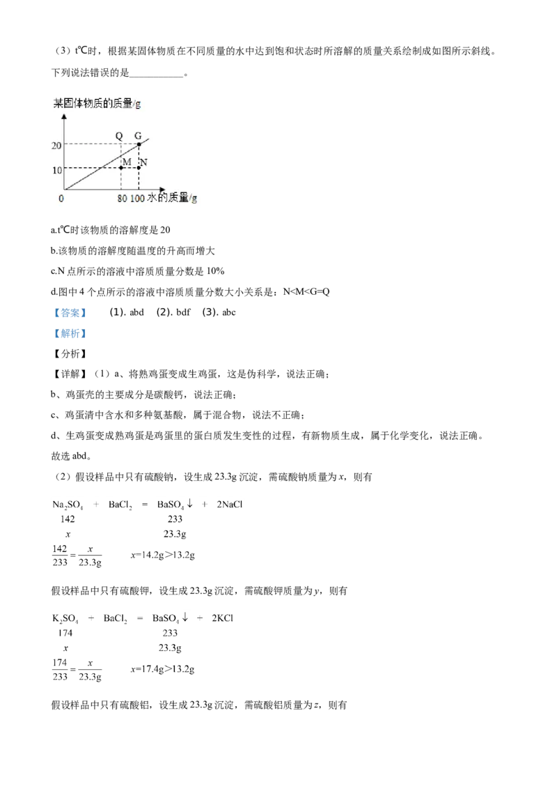 精品解析：湖南省邵阳市2021年中考化学试题（解析版）_中考真题_5.化学中考真题2015-2024年_地区卷_湖南省_邵阳化学12-22