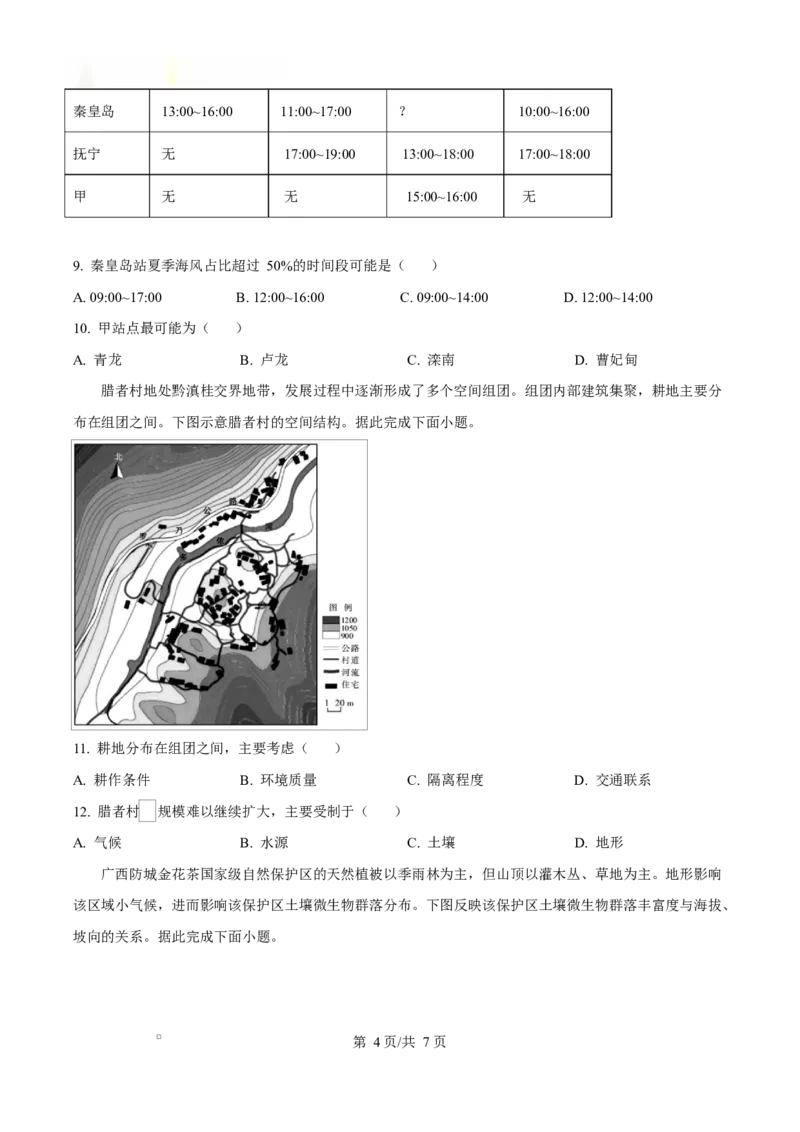 2025届广东省茂名市高三二模考试地理试题Word版无答案_2025年4月_250414广东省茂名市2025届高三下学期二模（全科）_广东省茂名市2025届高三下学期二模试题地理