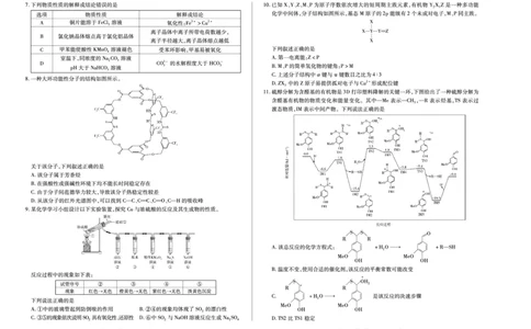 化学天一大联考&middot;河南省2025-2026学年高三年级上学期开学考_2025年9月_250906天一大联考&middot;河南省2025-2026学年高三年级上学期开学考（全科）