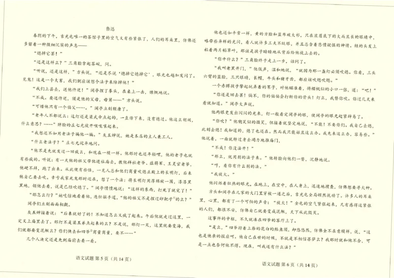 云南省临沧市临沧地区中学2026届高三上学期高考适应性月考卷（一）语文试题（含答案）_2025年8月_250813云南省临沧地区中学2026届高三上学期入学模拟检测