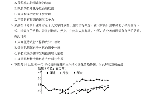 2025届湖南省长沙市第一中学高三下学期模拟考试（二）历史试卷_2025年5月_05212025届湖南省长沙市第一中学高三下学期模拟考试（二）