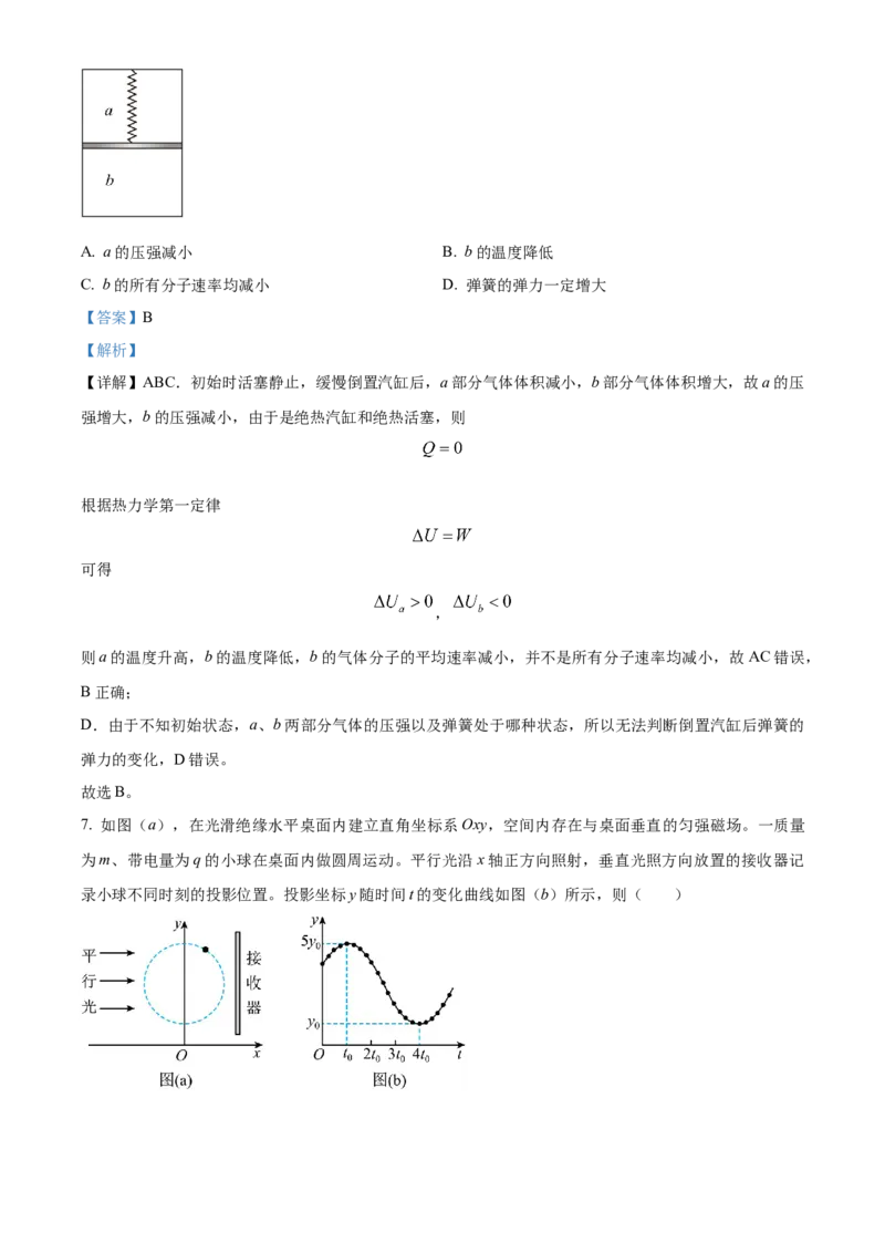 2025年1月八省联考高考综合改革适应性测试&mdash;&mdash;高三物理试卷Word版含解析（内蒙古）_2025年1月_❤2025年高考综合改革适应性演练（八省联考）(1)