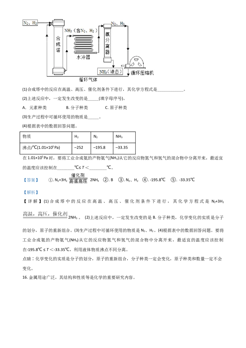 辽宁省沈阳市2021年中考化学试题（解析版）_中考真题_5.化学中考真题2015-2024年_2021年中考化学真题（83份）_沈阳化学
