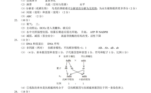 2510浙江省江浙皖共同体高三生物答案_2025年10月_251008江浙皖高中（县中）发展共同体2025-2026学年高三上学期10月联考（全科）