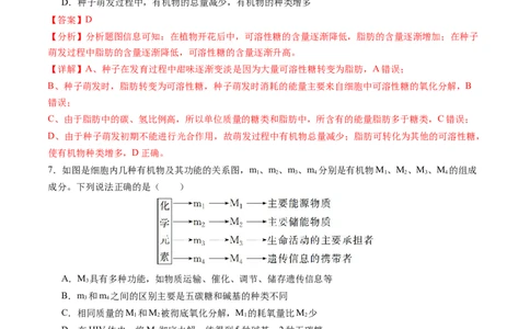 高一生物期中模拟卷03（全解全析）（新高考通用）_1多考区联考试卷_1014高一期中模拟卷（新高考通用）黄金卷：2024-2025学年高一上学期期中模拟考试