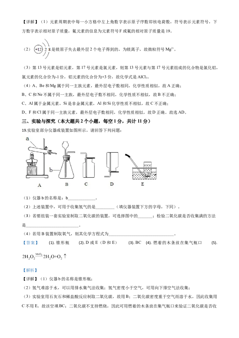 精品解析：四川省乐山市2020年中考化学试题（解析版）_中考真题_5.化学中考真题2015-2024年_2020中考化学真题（113份）_2020年中考真题精品解析化学（四川乐山卷）精编word版