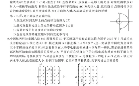 2025届湖南高三天壹冲刺压轴大联考物理试题_2025年5月_2505282025届湖南高三天壹冲刺压轴大联考（全科）