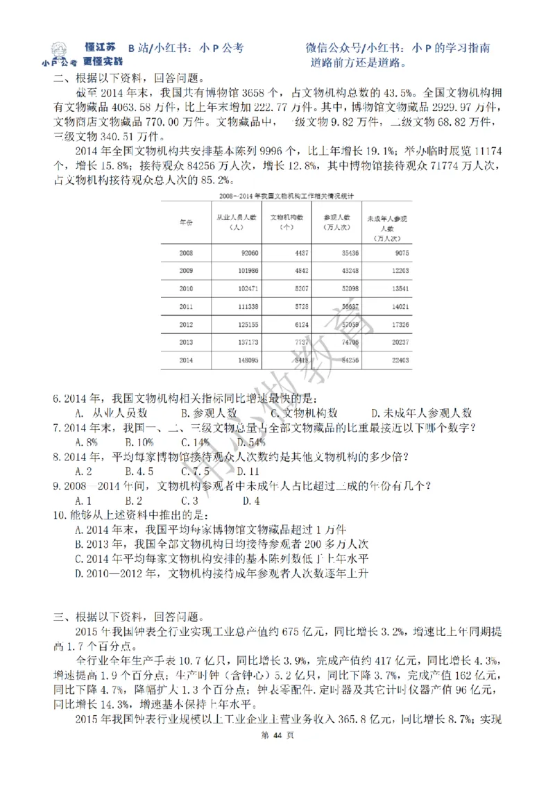 5-15刷题题本（8.12-8.18资料分析真题刷题任务）_2026考公资料_（12）小p公考_2025合集_行测小p公考（P神）公众号：上岸总站_资料分析刷题课（持续更新）_讲义