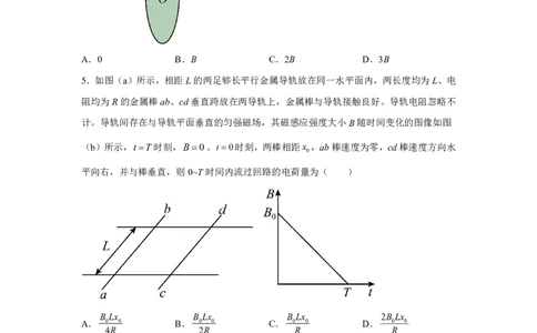 湖北2025年高考湖北卷物理高考真题文档版（含答案）_1.高考2025全国各省真题+答案_00.2025各省市高考真题及答案（按省份分类）_7、湖北卷（9科全）_4.物理