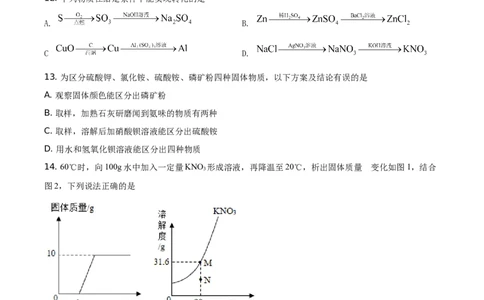 精品解析：四川省成都市2021年中考化学试题（原卷版）_中考真题_5.化学中考真题2015-2024年_地区卷_四川省_四川成都化学08-22