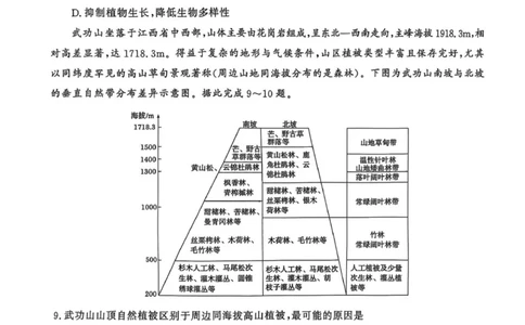 2026届皖南八校高三第一次大联考地理试卷_2025年10月_251021安徽省皖南八校2026届高三上学期第一次大联考（全科）_安徽省皖南八校2026届高三上学期第一次大联考地理试卷（含答案）