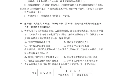 2025届湖南省长沙市高三上学期新高考适应性考试历史试卷_2025年1月_250114长沙市2024-2025学年高三上学期新高考适应性考试（全科）