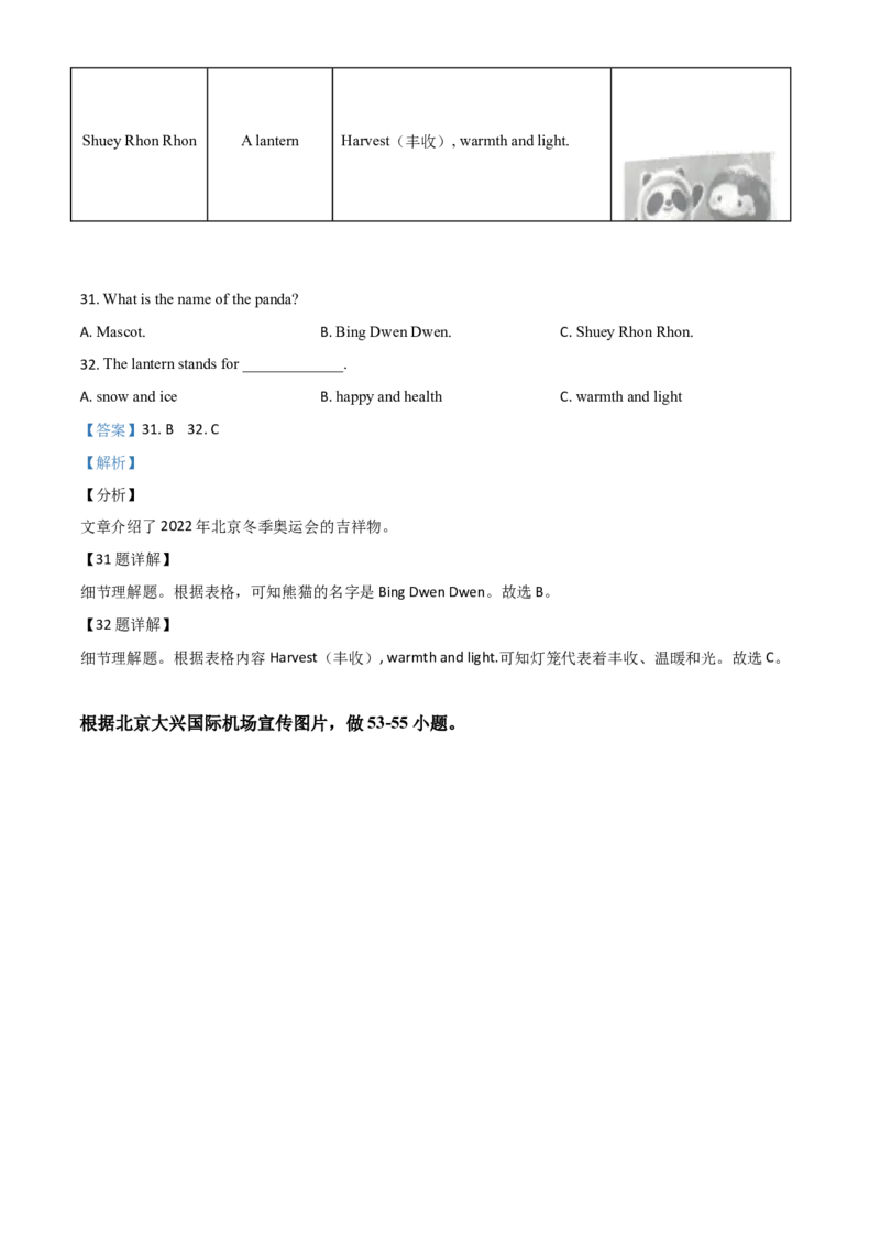 精品解析：湖南省湘西2020年中考英语试题（解析版）_中考真题_3.英语中考真题2015-2024年_2020全国多省多地中考英语真题145份_2020年中考真题精品解析英语（湖南湘西卷）精编word版