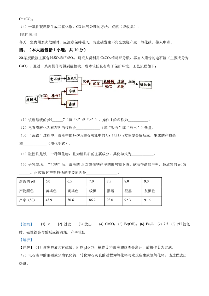 精品解析：广东省2020年中考化学试题（解析版）_中考真题_5.化学中考真题2015-2024年_2020中考化学真题（113份）_2020年中考真题精品解析化学（广东卷）精编word版