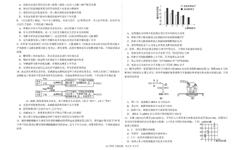 2025届黑龙江省哈尔滨市第六中学高三下学期第四次模拟考试生物试卷（含答案）_2025年5月_250514黑龙江省哈尔滨市第六中学2025届高三下学期四模（全科）