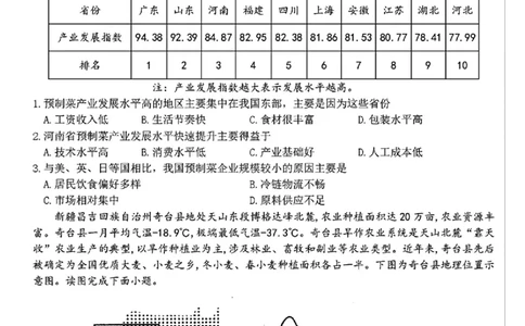 2025黑龙江哈尔滨六中高三第二次模拟考试地理含答案_2025年4月_250406黑龙江哈尔滨第六中学2025届高三第二次模拟考试（全科）