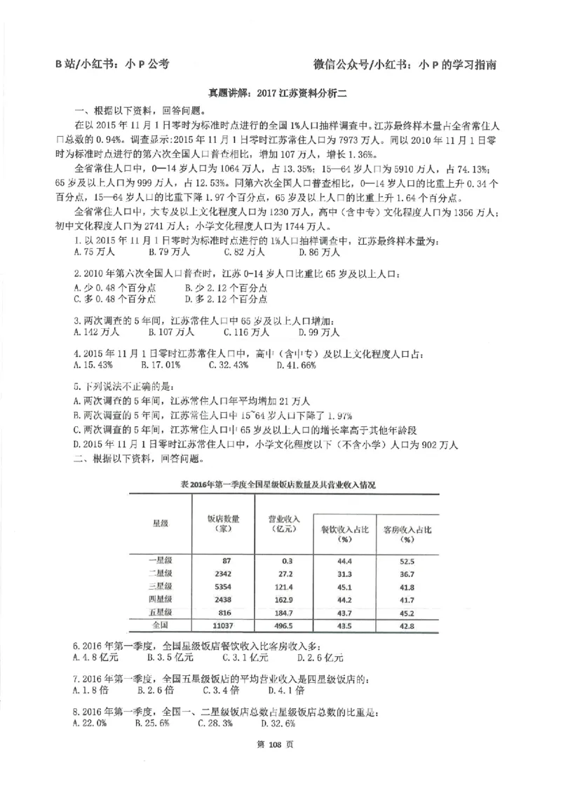 资料分析刷题册_2026考公资料_（12）小p公考_行测2026小P公考数资判系统班_讲义