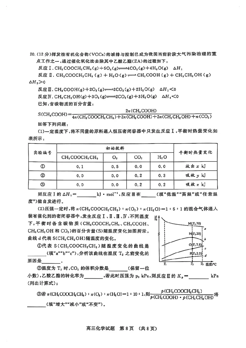 化学试卷_2025年4月_250421山东名校考试联盟2025届高三4月高考模拟考试_山东省山东名校考试联盟2025年高三4月高考模拟考试化学