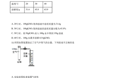 精品解析：北京市2020年中考化学试题（原卷版）_中考真题_5.化学中考真题2015-2024年_2020中考化学真题（113份）_2020年中考真题精品解析化学（北京卷）精编word版