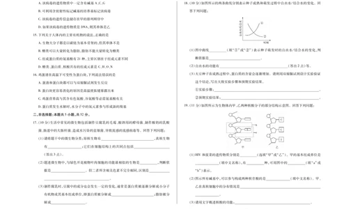 生物学天一大联考&middot;2025-2026学年高一年级阶段性测试（一）_1多考区联考试卷_251030天一大联考&middot;2025-2026学年高一年级阶段性测试（一）（全）