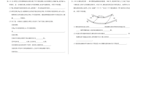 生物学天一大联考&middot;2025-2026学年高一年级阶段性测试（一）_1多考区联考试卷_251030天一大联考&middot;2025-2026学年高一年级阶段性测试（一）（全）